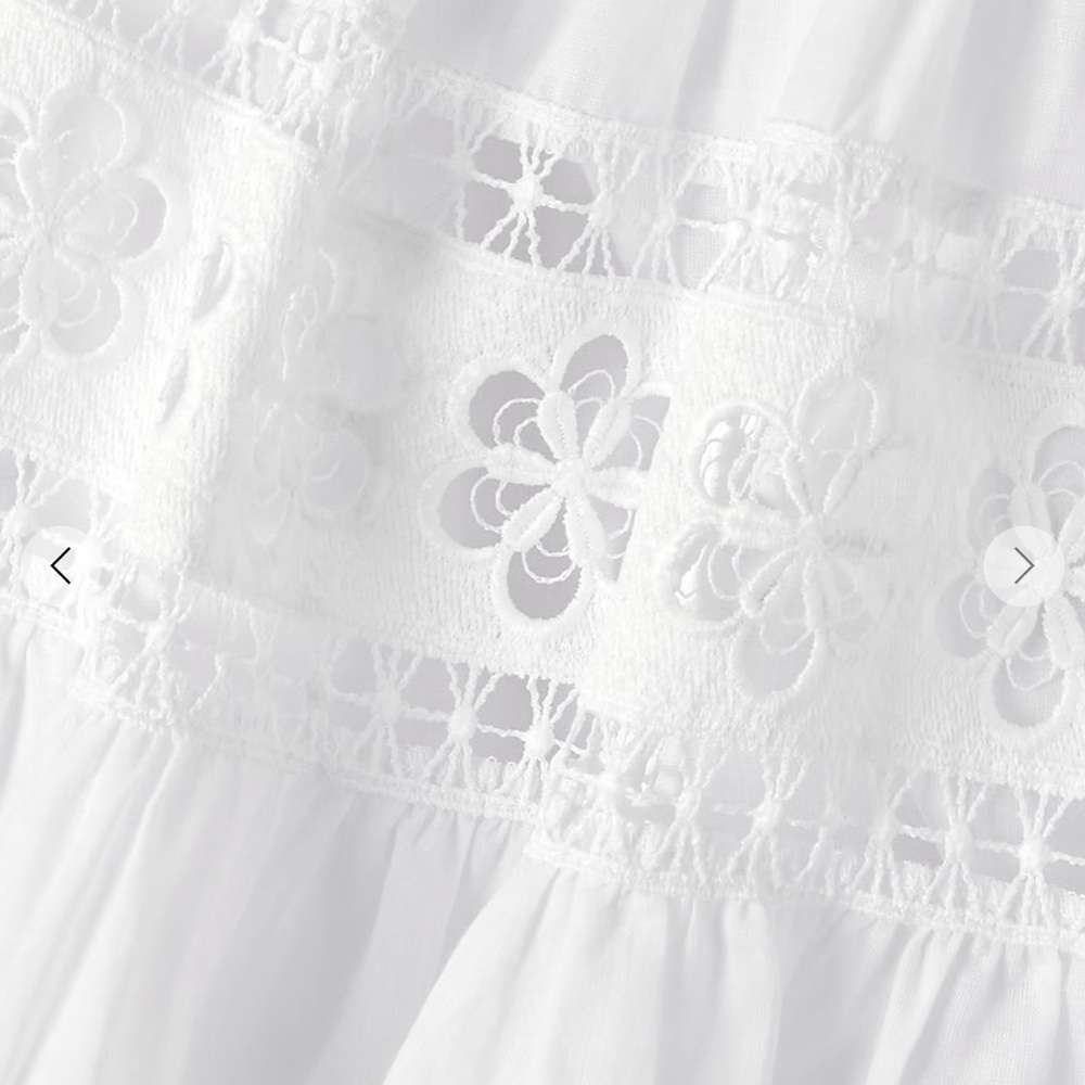 NWT Charo Ruiz Lea guipure lace-trimmed cotton-blend voile mini skirt size Large - Picture 4 of 11